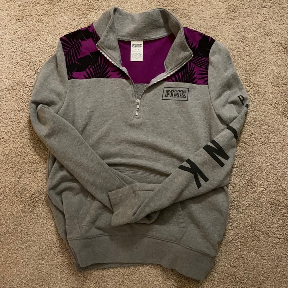 Pink 3/4 zip up. Excellent condition